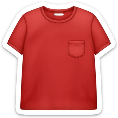 red cotton shirt sticker