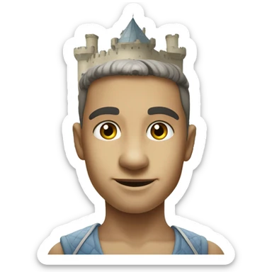 Un enfaenfant châtain et gros sticker