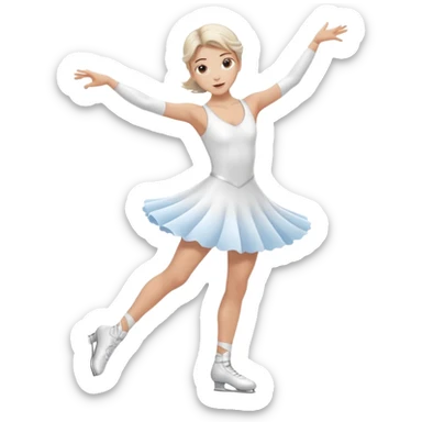 Ice skater twirling sticker