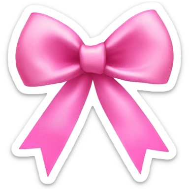 coquette pink ribbon bow  sticker