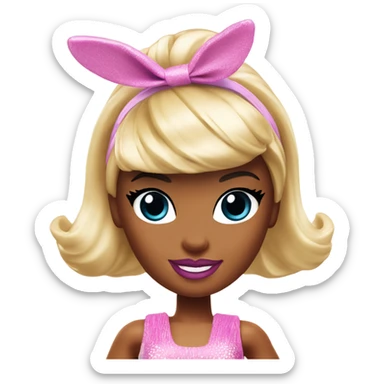 Blonde Go-go dancer Enid Sinclair Barbie,  with bunny ears  sticker