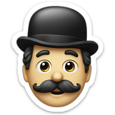 Charlie chaplin moustache carrée sticker