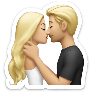 Tall The blond kissing curvy beautiful brunette  sticker