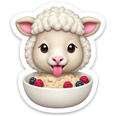 Lamb with oatmeal and berries sticker