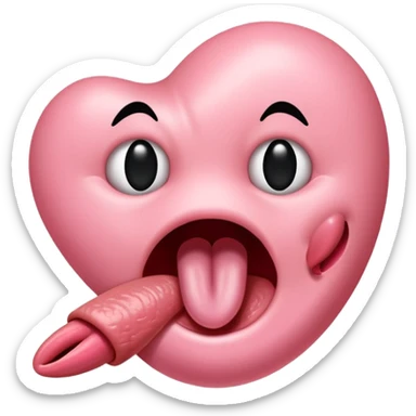 Une langue tendue avec inscrit 99 dessus sticker