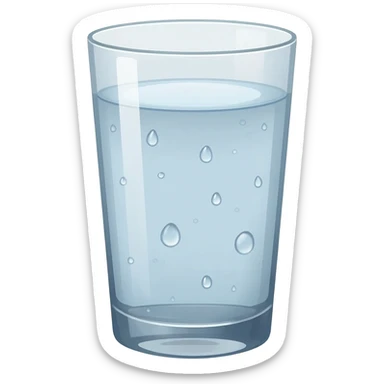 Glass of water sticker