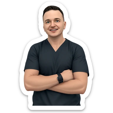 smiling boy in black shirt sticker