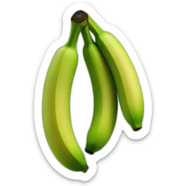 Green banana unpeeled sticker