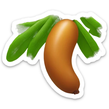 tamarind fruit with leaf sticker