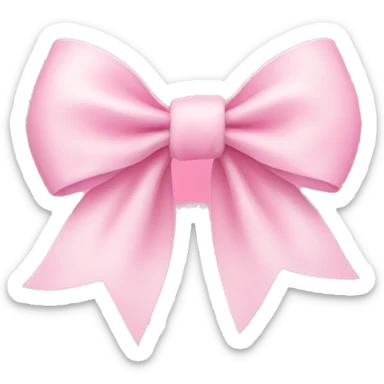 Light pink bow sticker
