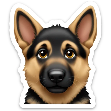 German shepherd puppy sticker