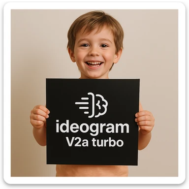make image of a child holding a poster of this image sticker