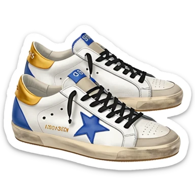 golden goose low sneakers white sticker