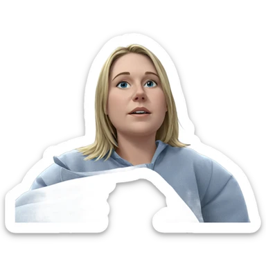 blonde girl under blue sky sticker