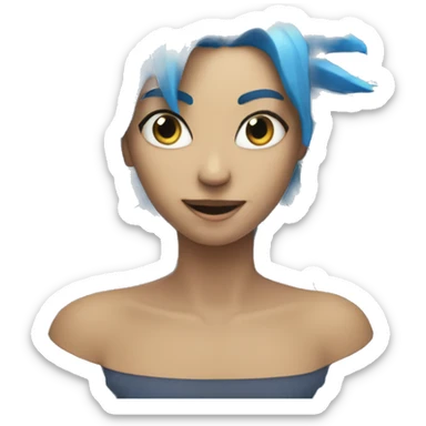 blue starburst sticker