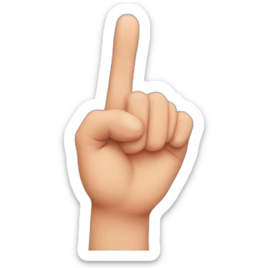 pinky finger upright sticker