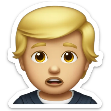 Baby Donald trump crying sticker