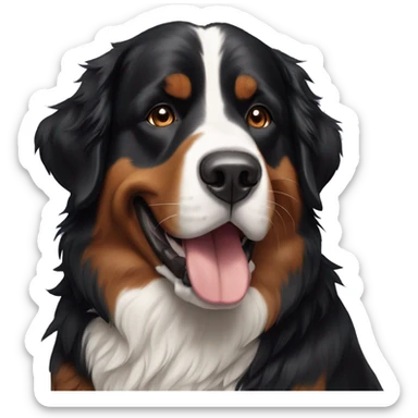 Happy bernese mountain dog  sticker