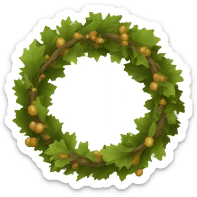 wreath of oak sticker