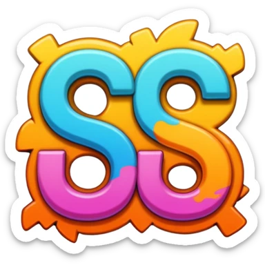 Graffiti the word GG sticker