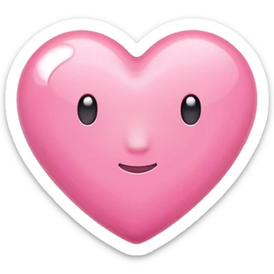 Pink heart that says I miss you sticker
