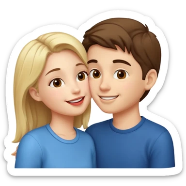 Love kissing mod boy and girl sticker