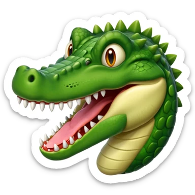 drooling crocodile emoji sticker