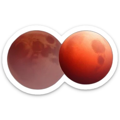 Red moon sticker
