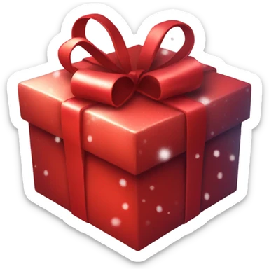 Christmas gift box red snow aesthetic  sticker