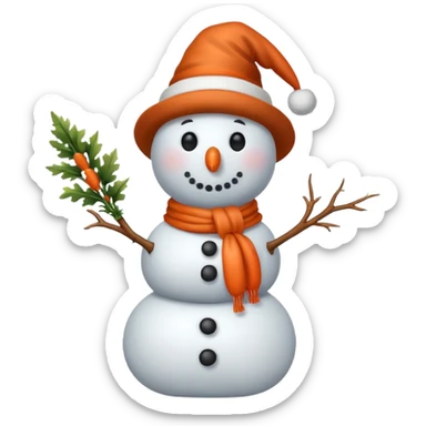 cool snowman sticker