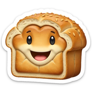 Bread with a big jawline sticker