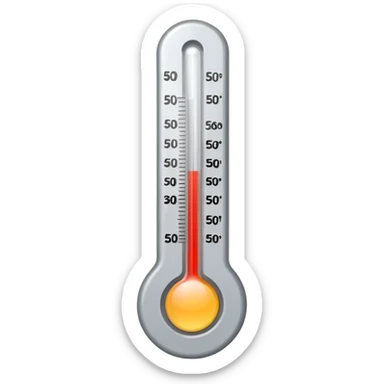 at a 45-degree angle backward and slightly to the right, the thermometer should be gray, like a mercury thermometer, and show 50+>C sticker