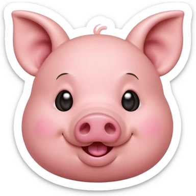 Pig blowing a kiss sticker