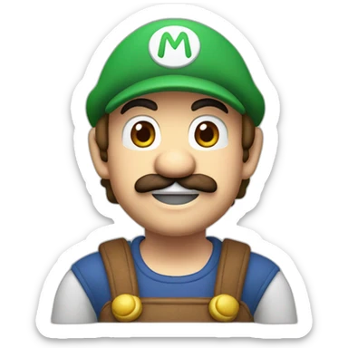 Memoji of Mario (the famous nintendo mascot) sticker