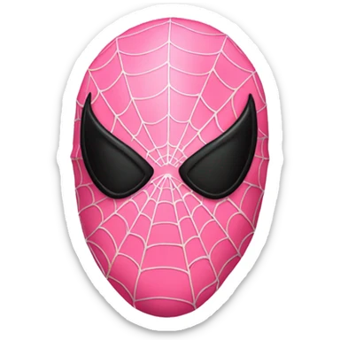 spiderman mask pink sticker