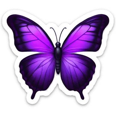Borboleta roxa com detalhes  roxos roxo sticker