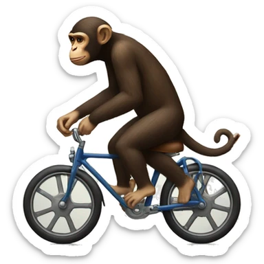 Monkey riding a man a man sticker