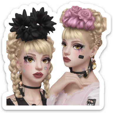 Punk  Inspiration  Design Inspiration Design Creative Design Dark Style Subculture Gothic Style y2k Lolita Lolita niche fashion brand personality accessories  fashion accessories  accessory sharing # necklace headwear hair accessories sticker