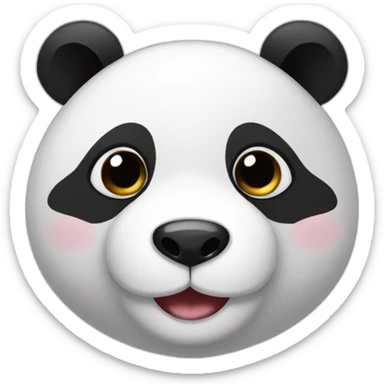 cute panda face sticker
