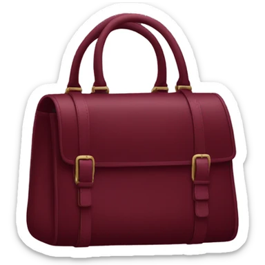 Burgundy bag sticker