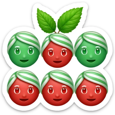 Peppermint emoji Google Noto Color emoji style  sticker