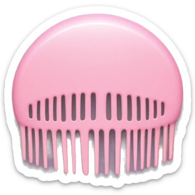 pastel pink round comb sticker