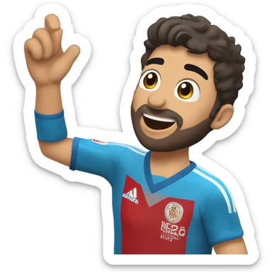 I'm honing a description of Arda Güler's goal celebration, noting his right hand on his chest and his left hand raised, mirroring the specified gesture. This aligns perfectly with known details. sticker