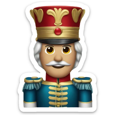 Red nutcracker sticker