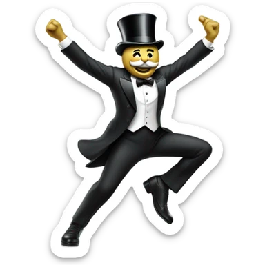 monopoly man dancing sticker