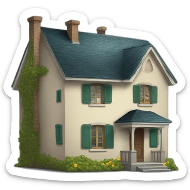 Une maison qui vomit sticker