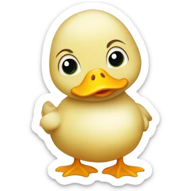 cuty baby potato duck sticker