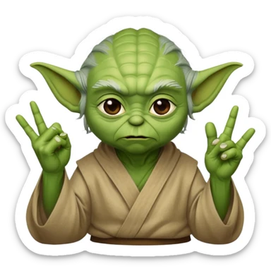 yoda qui fait un doigt d’honneur  sticker