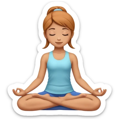 Yoga girl in the child’s pose position  sticker