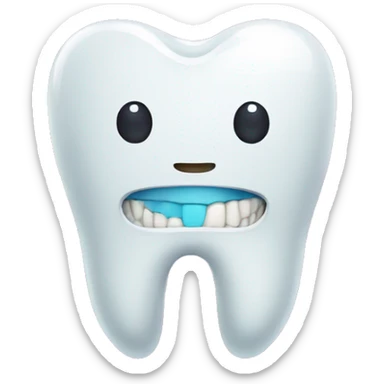  braces on tooth sticker